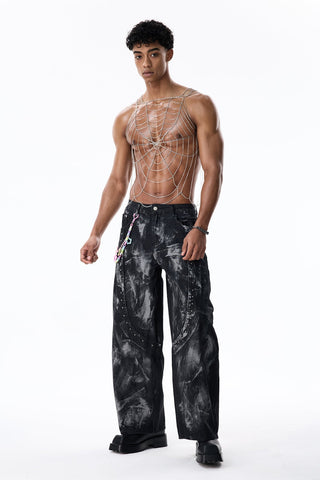 Blaze Light Straight Bleach Dye Jeans