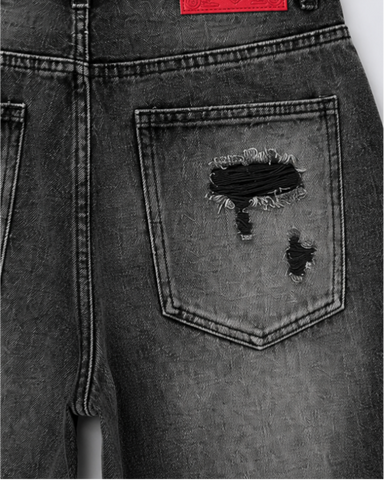 Vintage Distressed Ripped Denim Shorts