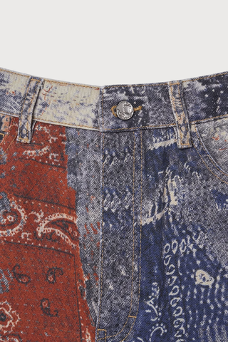 Fade Control Print Straight Jeans