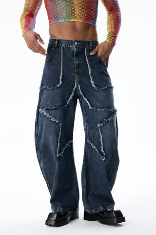 Motion Arc Star Wide Leg Jeans