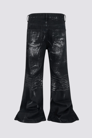 Null Path Rhinestone Star Bootcut Jeans
