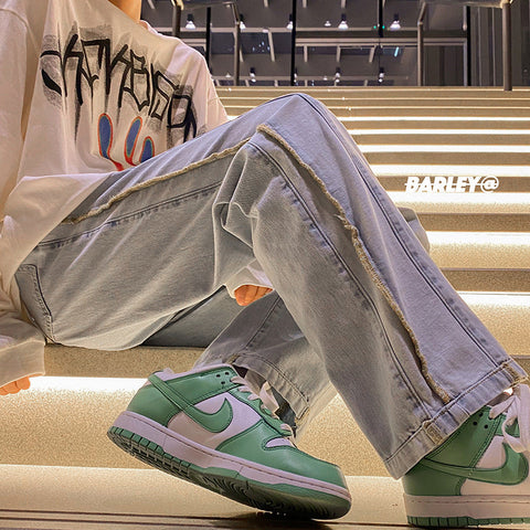 Men Jeans Retro Baggy Straight Trousers