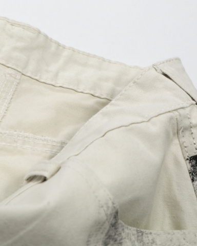 American Washed Ink Print Loose Casual Shorts