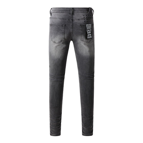 KSUBI Jeans Slim Fit Casual Ripped Jeans