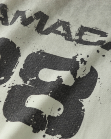 American Vintage Washed Contrast Stitch Graphic T-Shirt