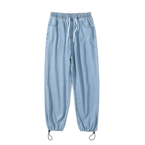 Men Jeans Fall Loose Straight Trousers