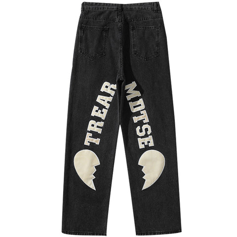 Men Jeans Spring and Autumn Loose Denim Trousers