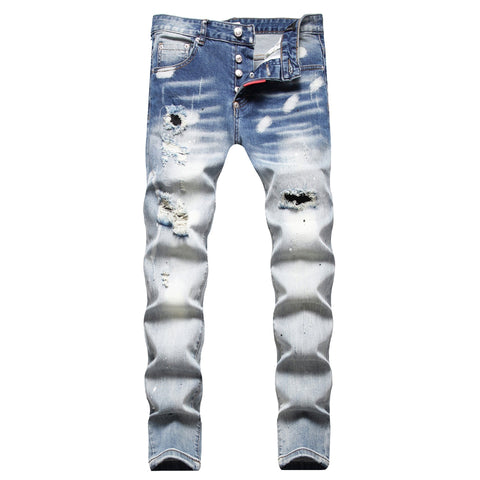 DSQ2 Jeans Distressed Slim-fit Stretch Jeans