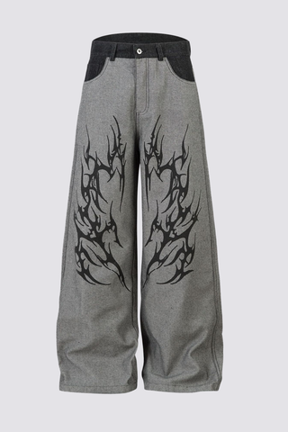 Rust Dream Lightning Wide Leg Jeans
