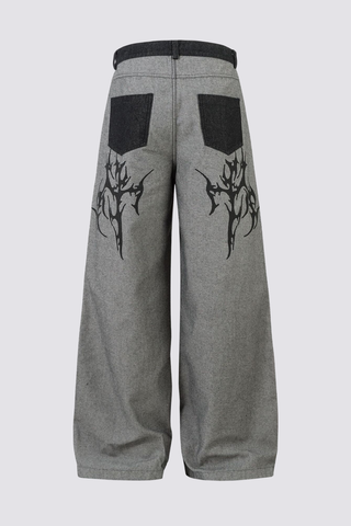 Rust Dream Lightning Wide Leg Jeans