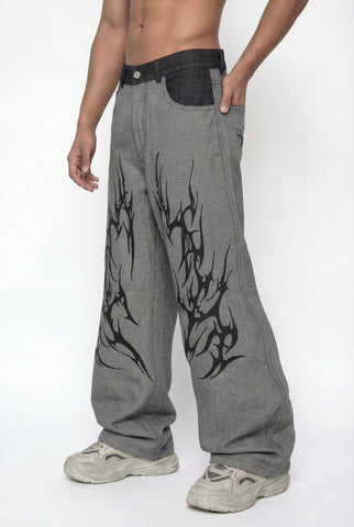 Rust Dream Lightning Wide Leg Jeans