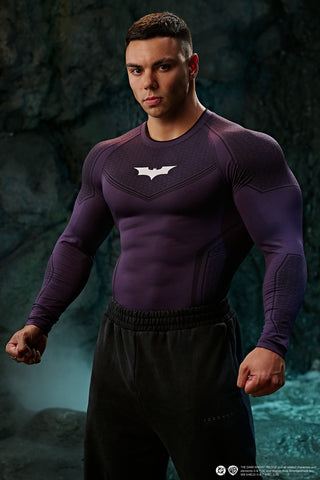 8004 - Batman Compression Longsleeves - Purple Limited Edition - APP ONLY
