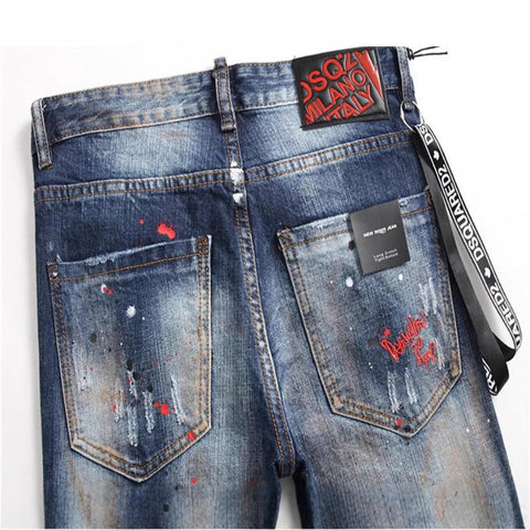 DSQ2 Jeans Distressed Slim-fit Stretch Jeans