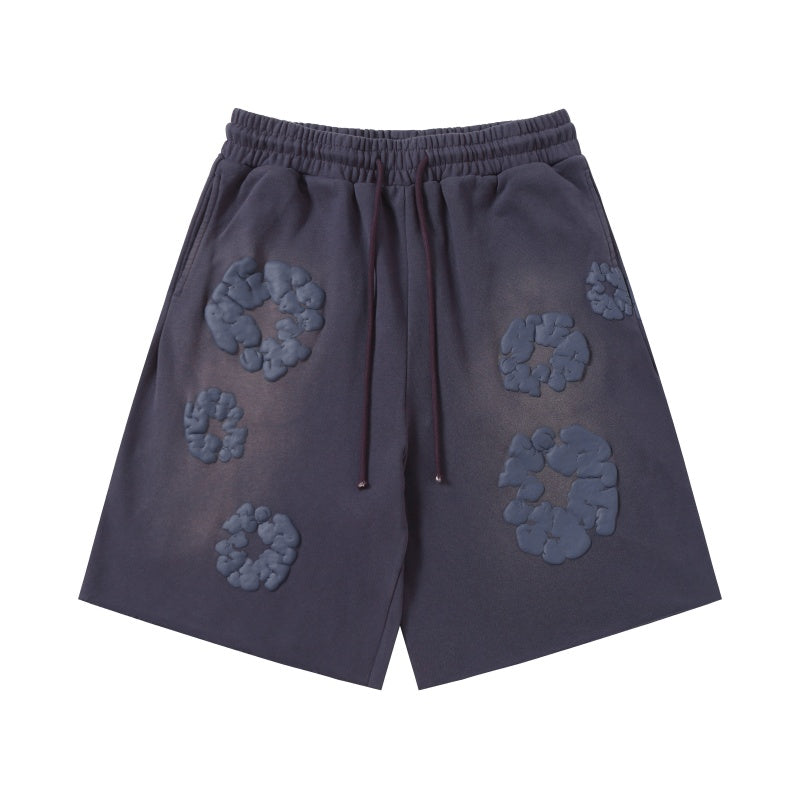 Denim Tears Shorts Premium-quality puff print casual streetwear style Gradient color