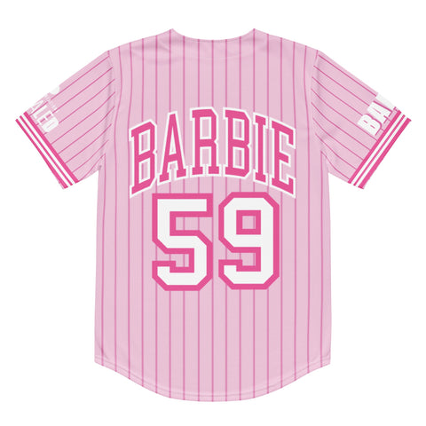 Barbie Pink Striped Baseball Jersey