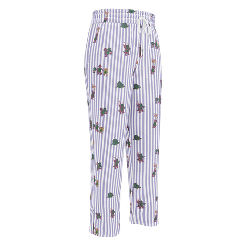 Barney Dinosaurs Wide Leg Striped Pants
