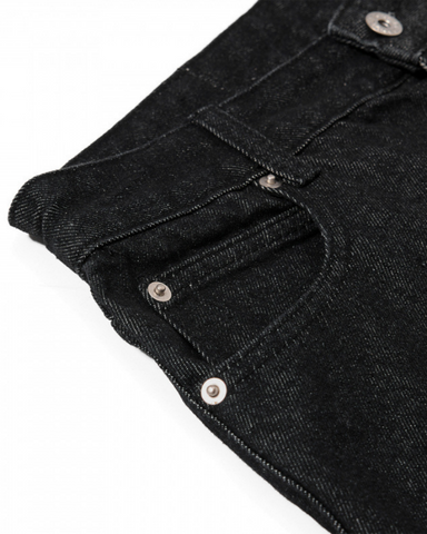 Button Detail Denim Wide  Loose Shorts