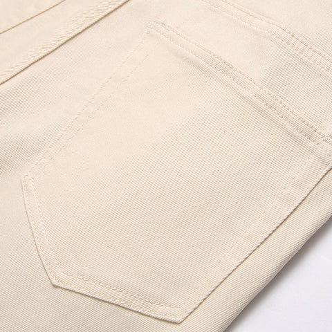 Mens Fashion Jeans Patchwork wide-leg pants 5712#