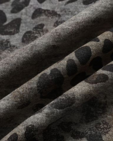 American High Street Style Leopard Print Fashion T-Shirt