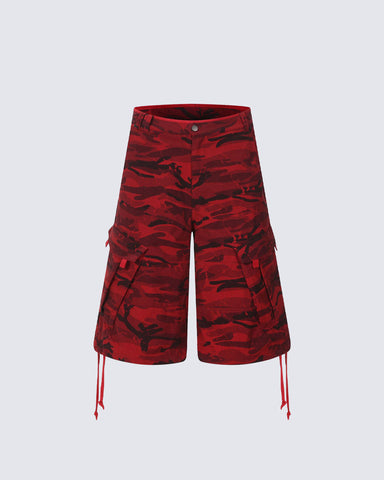 Light Asian Street Camo Utility Shorts