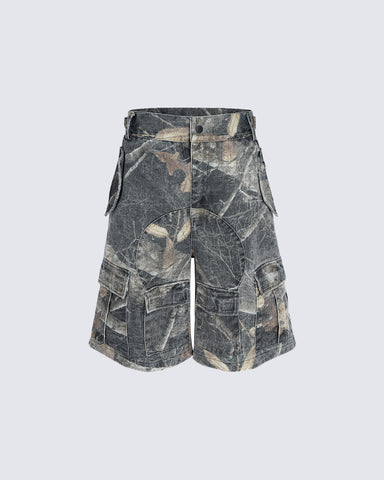 New Camo Utility Wide-Leg Shorts