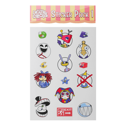 Digital Circus Sticker Pack 1