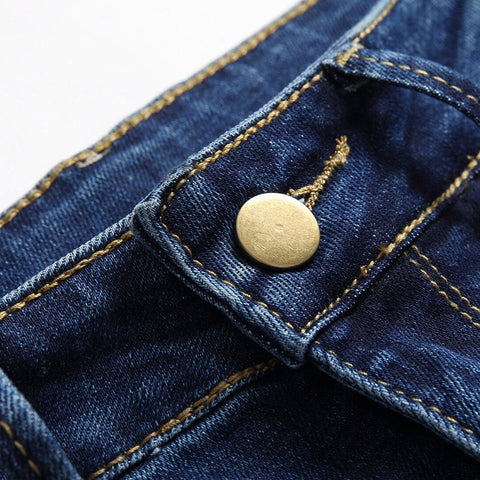 Mens Fashion Jeans Ripped D675#