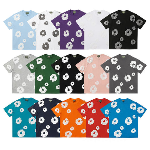 Denim Tears T Shirts Premium-quality puff print casual streetwear style
