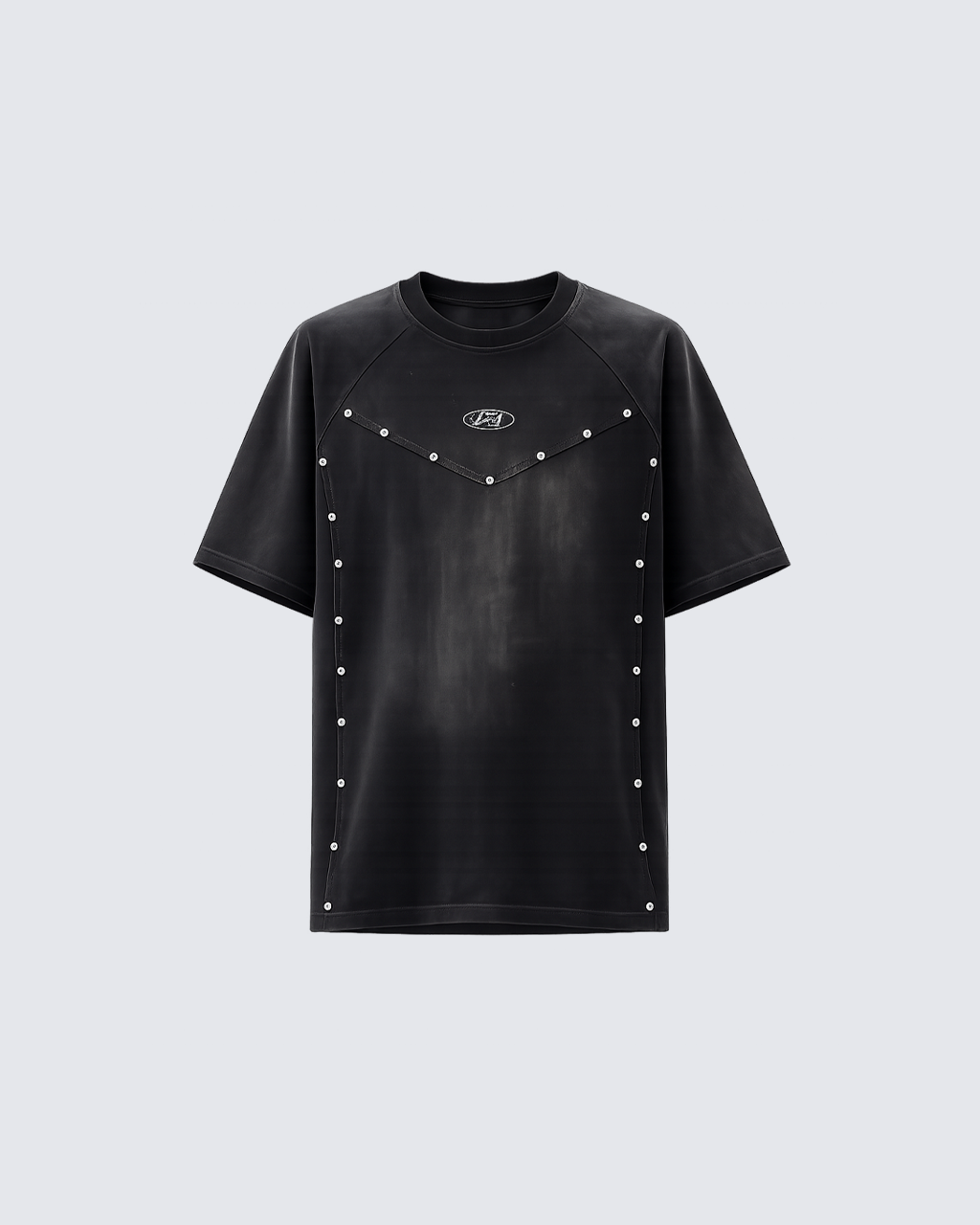 Vintage Rivet Panel Washed T-Shirt