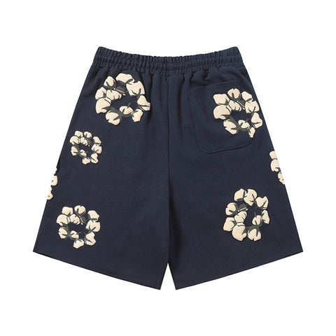Denim Tears Shorts Yellow floral cotton