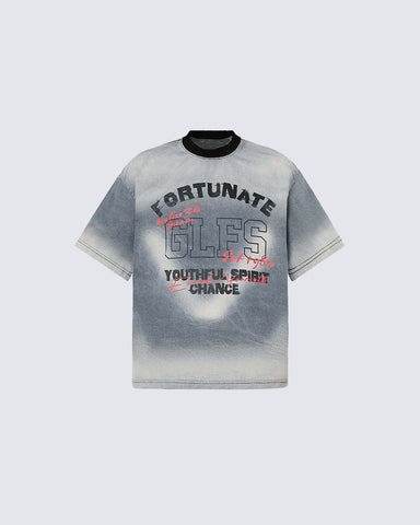 Vintage Washed Faded Graphic Casual T-Shirt
