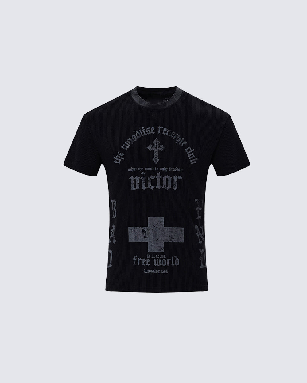 Vintage Fashion Niche Design Distressed T-Shirt