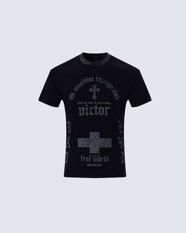 Vintage Fashion Niche Design Distressed T-Shirt
