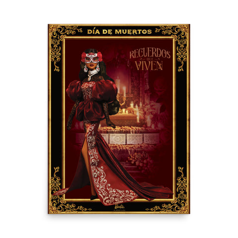Barbie Día de Muertos Recuerdos que Viven Black Poster