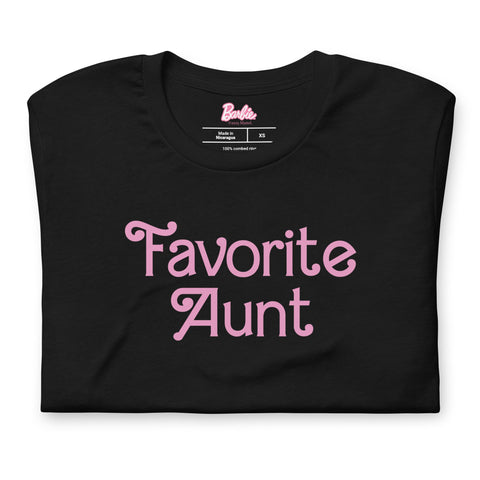 Barbie Favorite Aunt Black T-Shirt