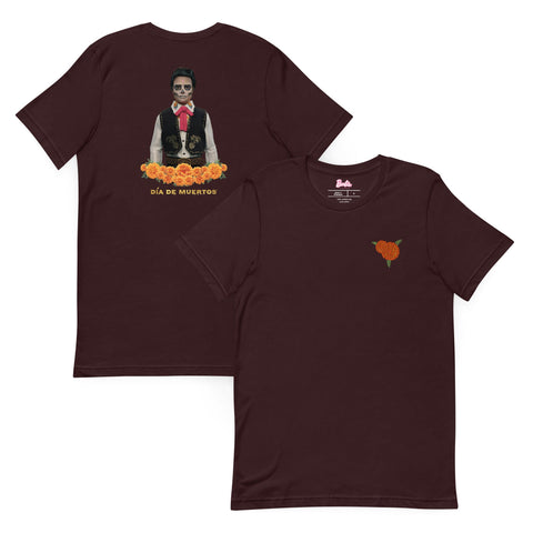 Barbie Día de Muertos Ken Embroidered Oxblood T-Shirt