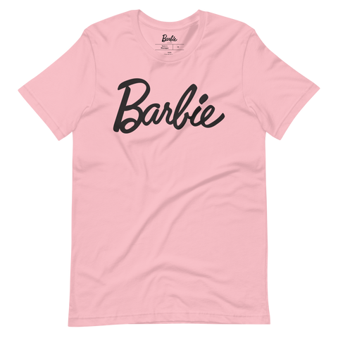 Barbie Script Logo Unisex Pink T-Shirt